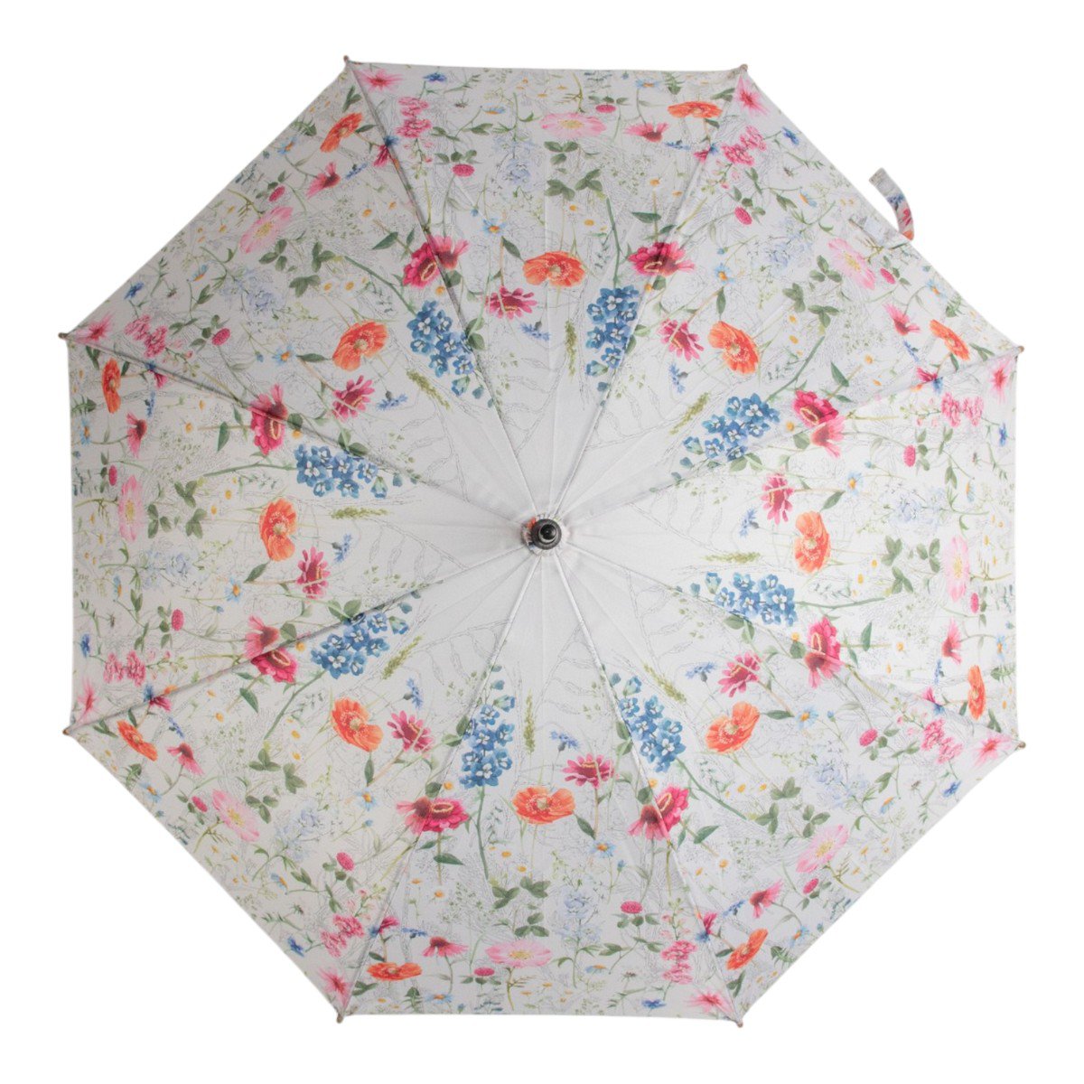 Paraplu bloemenweide off white 105 cm