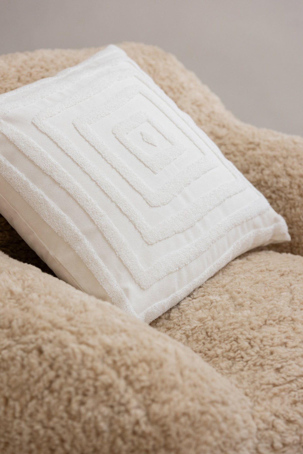 J-Line Bankschaap Polyester Creme Small