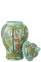 J-Line voorraadpot Decoratief Aap - porselein - mix