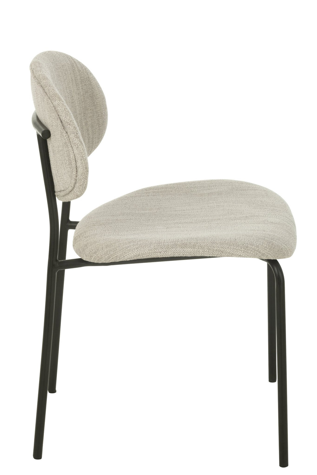 J-Line Eetstoel Textiel/Metaal Beige