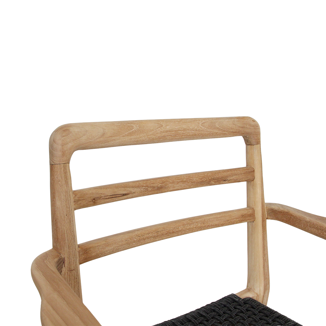 Verano teakhouten tuinstoel met armleuning - Zwart
