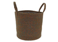 Merula pot jute met handvat oranje/groen