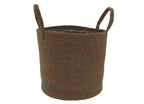 Merula pot jute met handvat oranje/groen