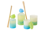 J-Line geurstokjes Oasis - Spring Ivy & Nerolia - glas - blauw - L