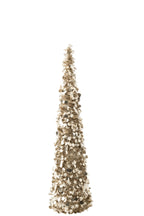 J-Line decoratie Boom Sprankelend - polystyreen - greige - large