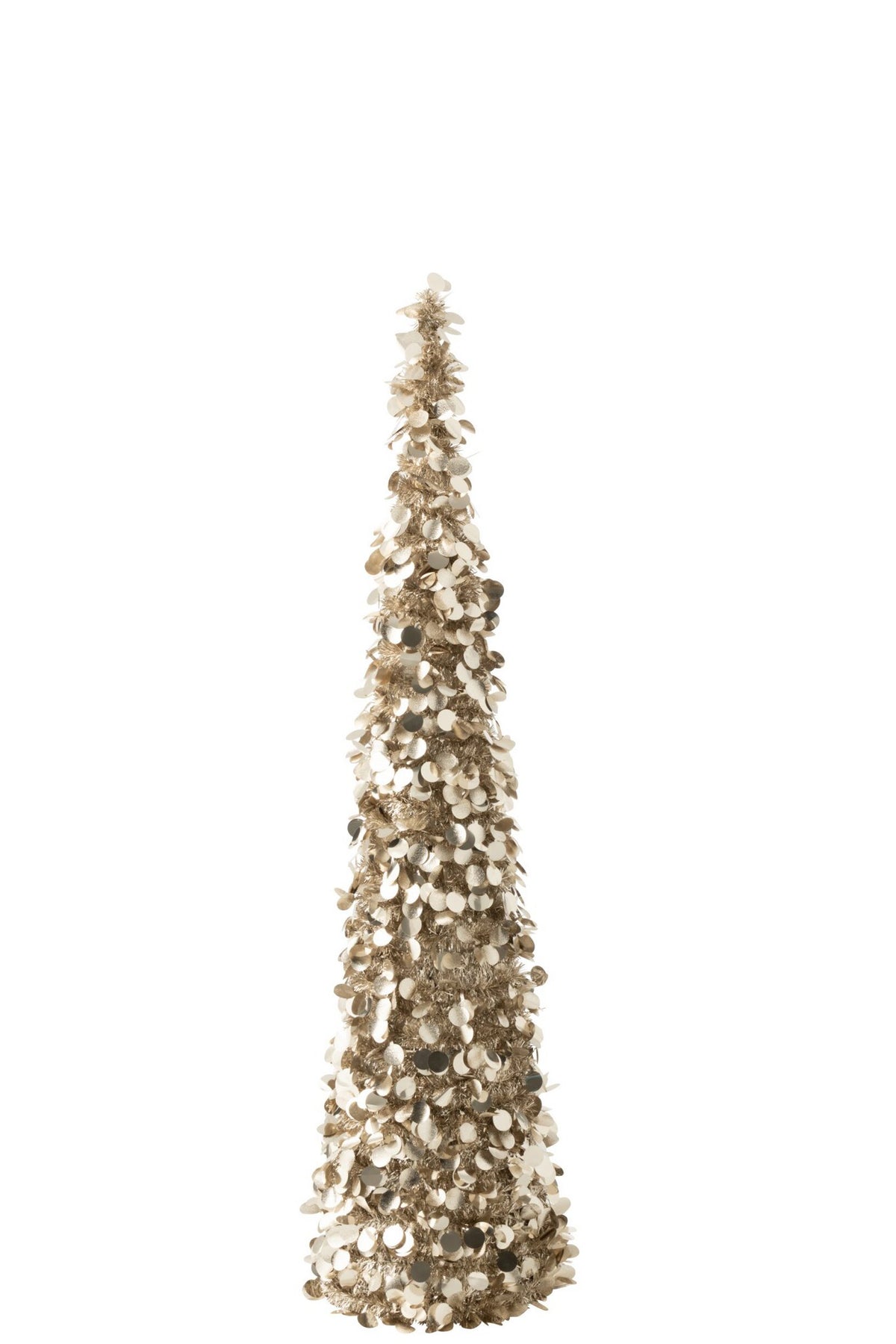 J-Line decoratie Boom Sprankelend - polystyreen - greige - large
