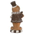 Kerstdecoratie Beeld Gingerbread man 9x8x20 cm Bruin Kunststof