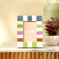 Geruite harsfotolijst 4x6 inch modern glanzend decor