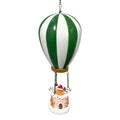 Decoratie met LED-verlichting Luchtballon 15x28 cm Groen Kunststof Decoratie Beeld