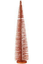 J-Line decoratie kerstboom glitter - kunststof - koper - large