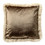 Julia | Kussen | 45x45 cm | Perkament | Bruin | Hoii | Met luxe binnenkussen