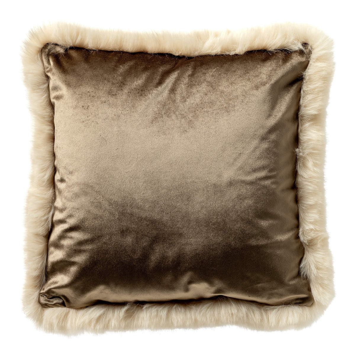 Julia | Kussen | 45x45 cm | Perkament | Bruin | Hoii | Met luxe binnenkussen