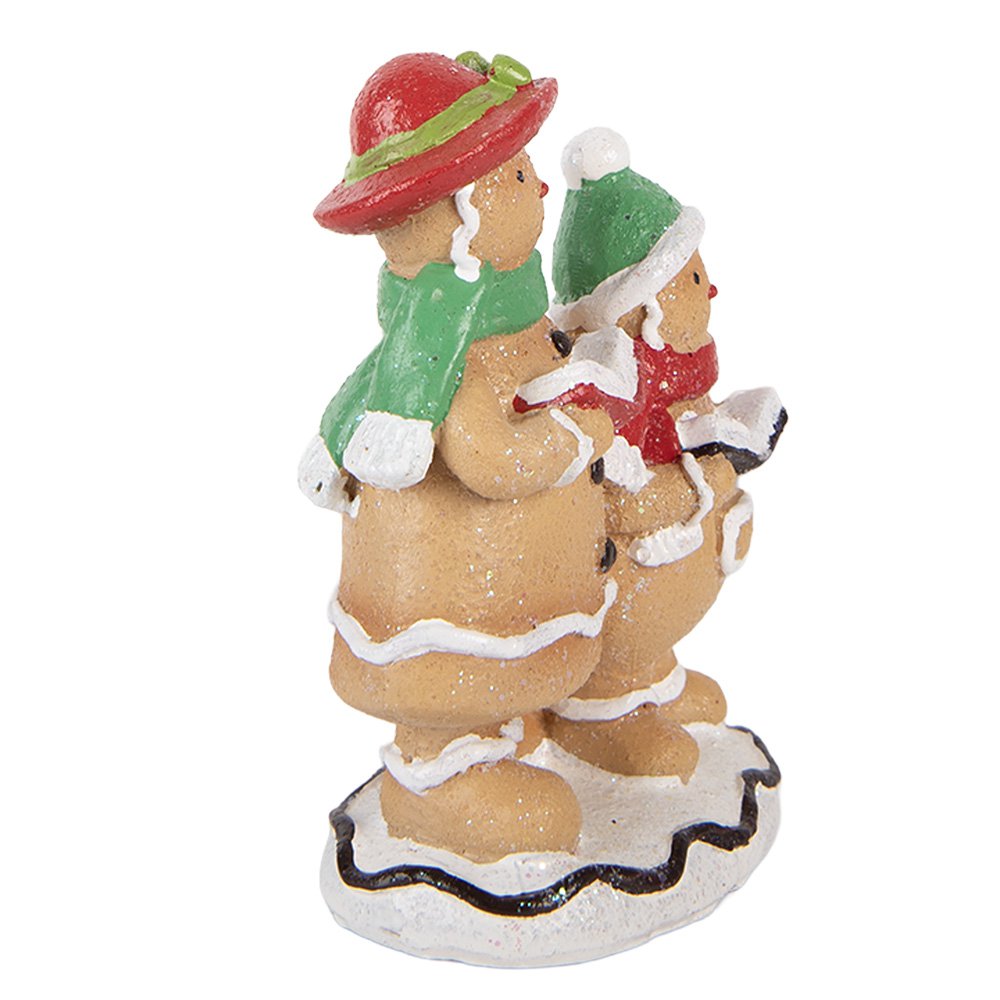 Kerstdecoratie Beeld Gingerbread man 10x6x13 cm Bruin Kunststof
