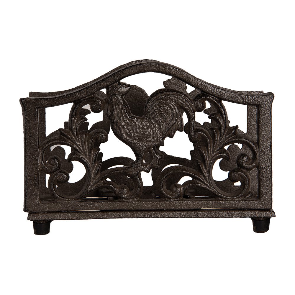 Servettenhouder 17x6x12 cm Bruin Metaal