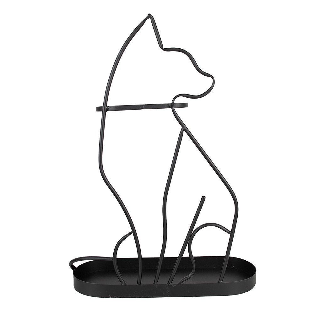 Paraplubak Kat 59 cm Zwart Metaal Parapluhouder