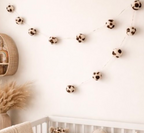 Luna -Leena Garland POM POM Leopard - L 2M - 100% zachte wol - handgemaakt in Nepal