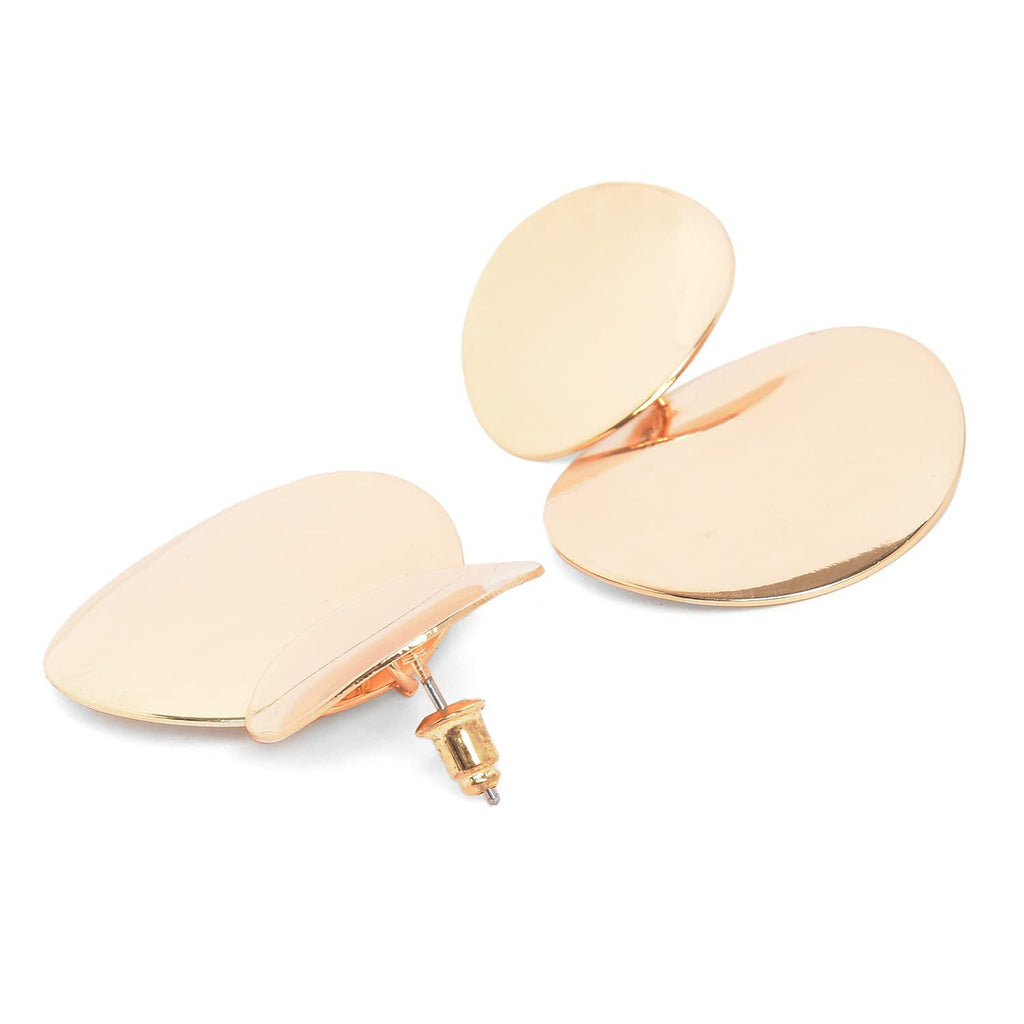 Moderne statement oorbellen – mode-sieraden – messing verguld – licht van gewicht