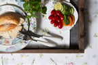 Dinerbord Ø 26 cm Wit Blauw Porselein Bloemen Eetbord