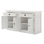 Dressoir wit - 145bx50dx85 hoog - 2 laden - 4 deuren
