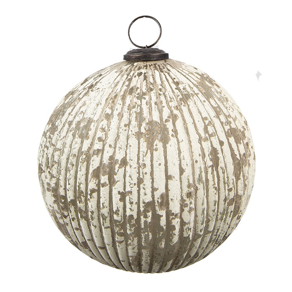 Kerstbal Ø 20 cm Beige Glas Kerstdecoratie