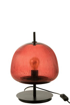 J-Line tafellamp Oasis - glas - rood - small