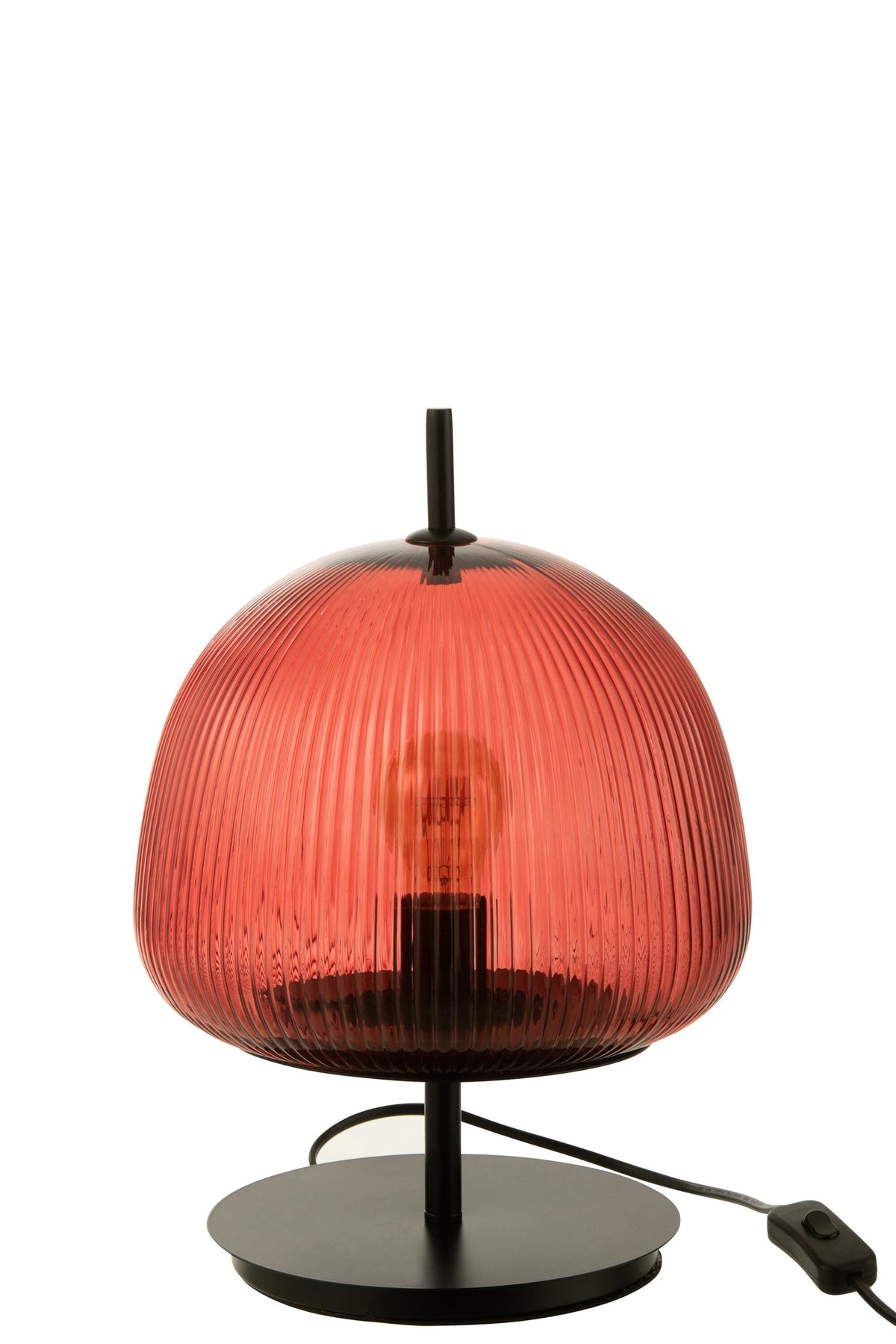 J-Line tafellamp Oasis - glas - rood - small