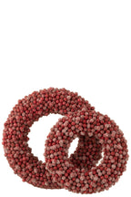 J-Line Krans Rond Bessen Plastiek Rood Large