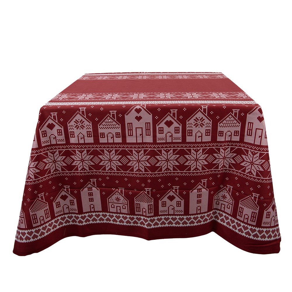 Tafelkleed 140x220 cm Rood Polyester