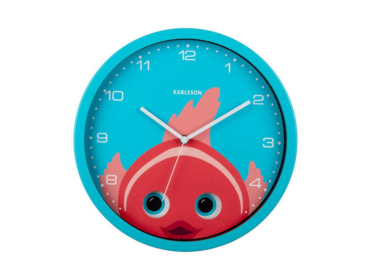 Wandklok Kiekeboe Goudvis
