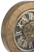J-Line klok Binnenwerk - hout - goud - Ø 50 cm