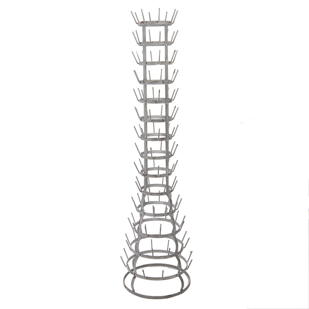 Mokkenrek Ø 41x148 cm Grijs Metaal