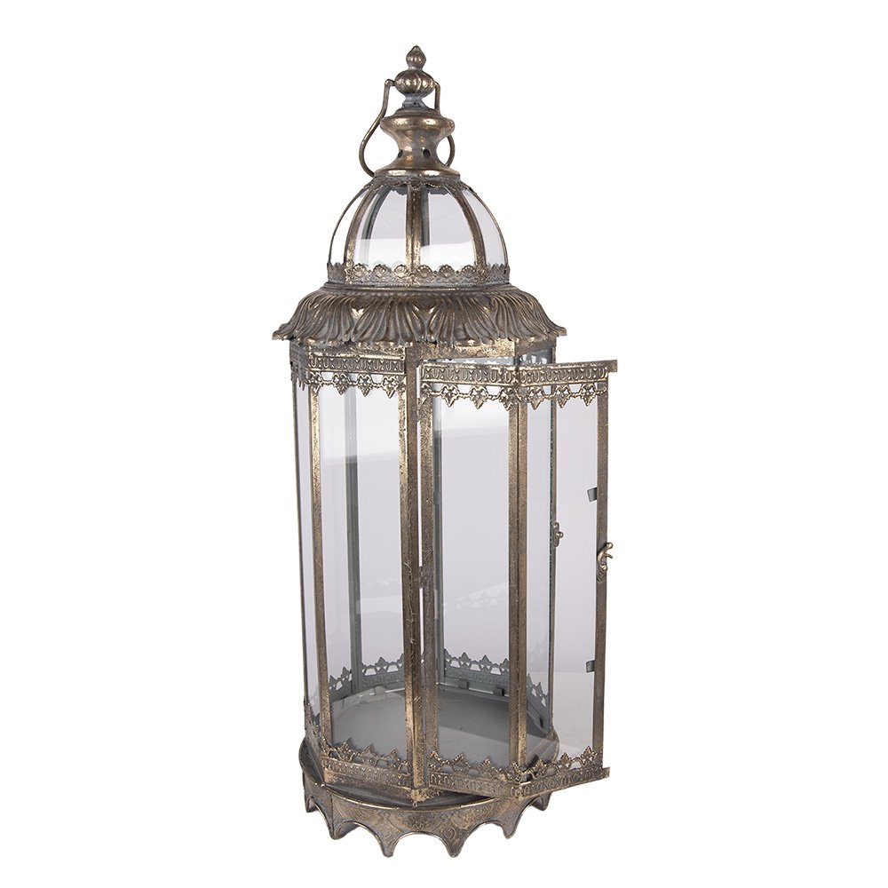 Lantaarn Set van 2 Ø 26x67 / Ø 19x45 cm Bruin Metaal