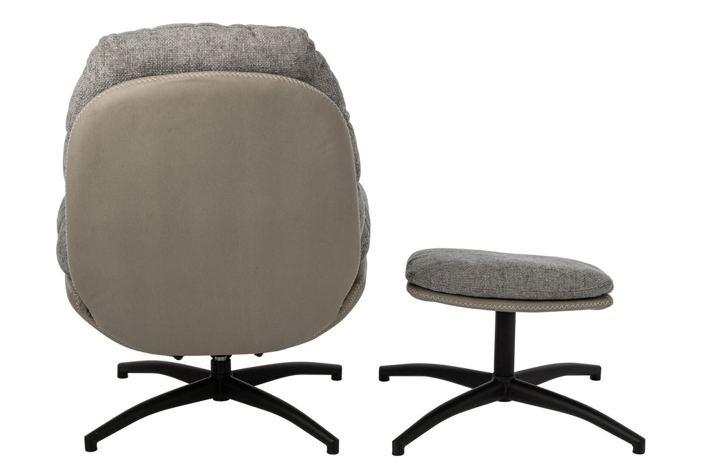 J-Line Fauteuil - metaal - grijs