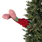 Kerstdecoratie Beeld Elf 15x10x39 cm / 3xAA Rood Kunststof