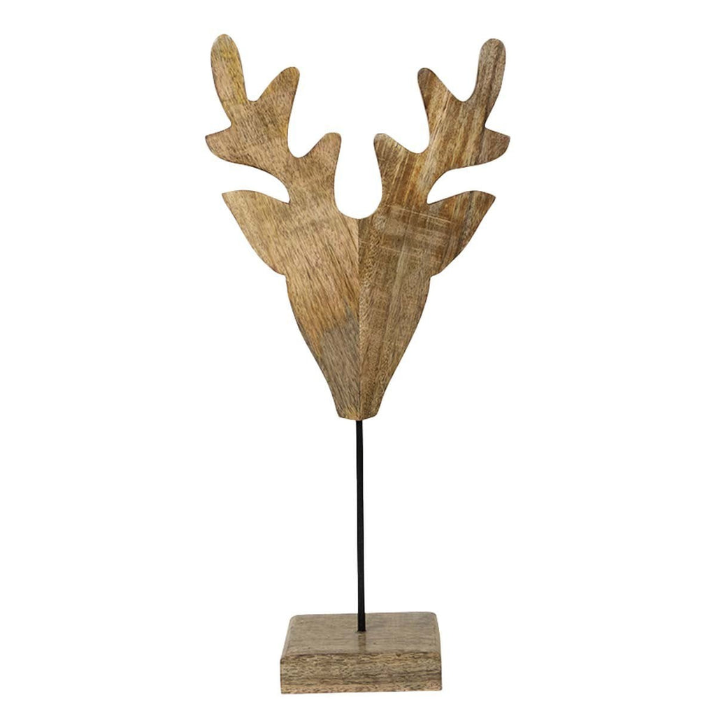 Staand hert mango hout h60 d15x26cm
