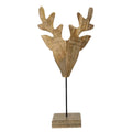 Staand hert mango hout h60 d15x26cm