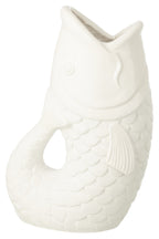 J-Line bloempot Vis - polyresin - wit - L