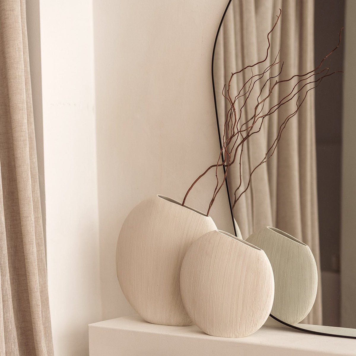 Vaas 40xH39cm beige Vico