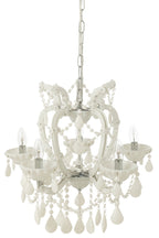 J-Line hanglamp Kandelaar Antiek - glas - wit