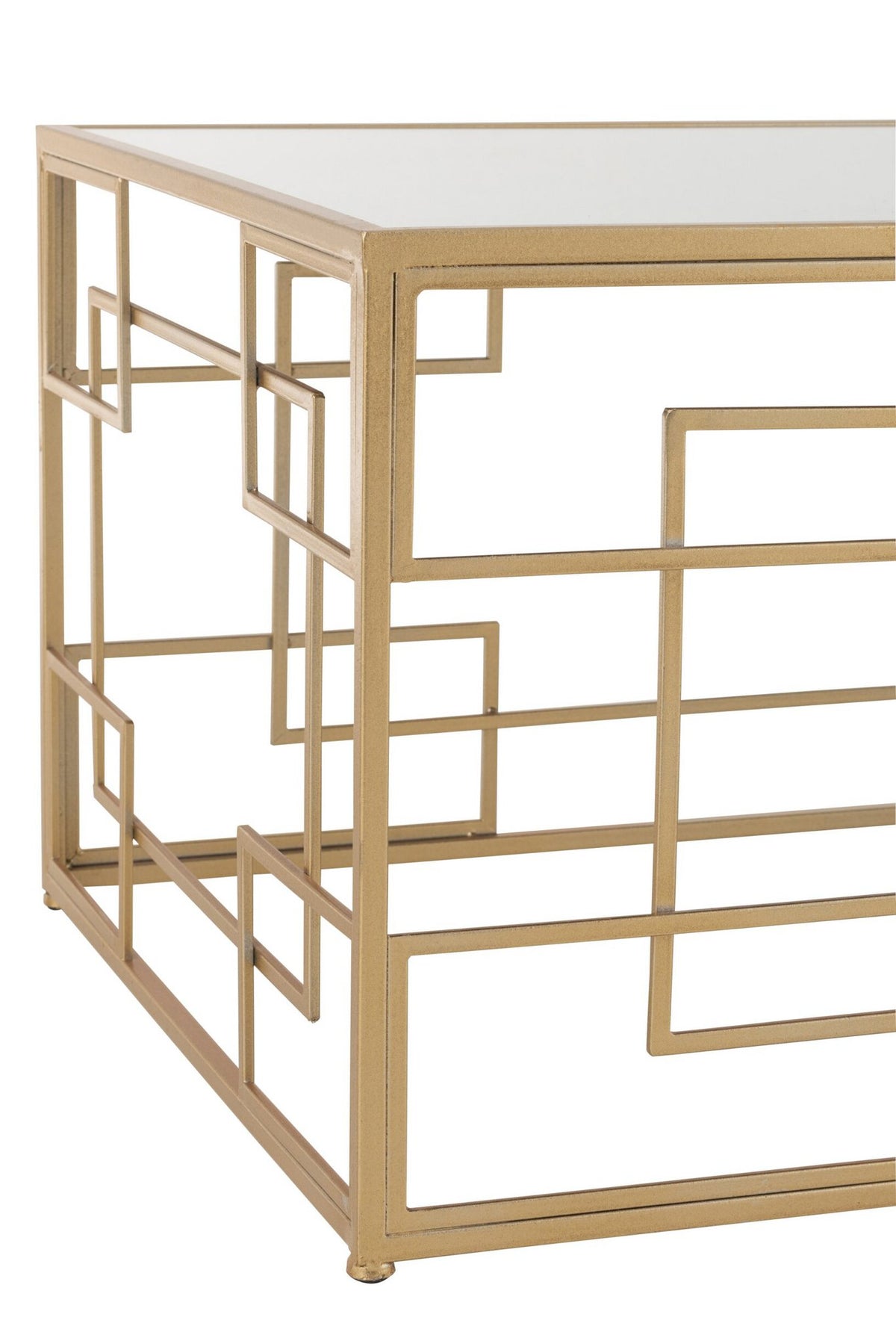 J-Line salontafel Lijnen -metaal/glas - goud