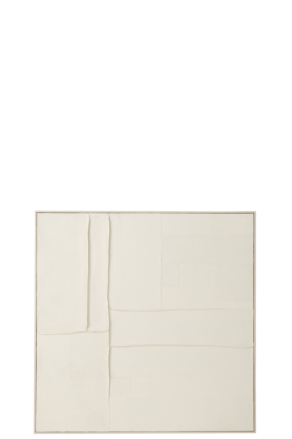 J-Line schilderij Log - canvas/dennenhout - wit