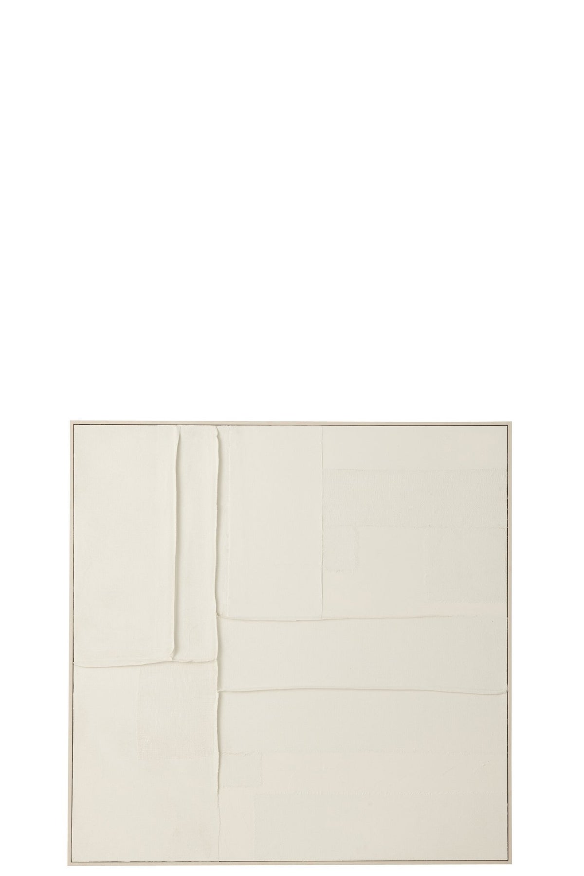 J-Line schilderij Log - canvas/dennenhout - wit