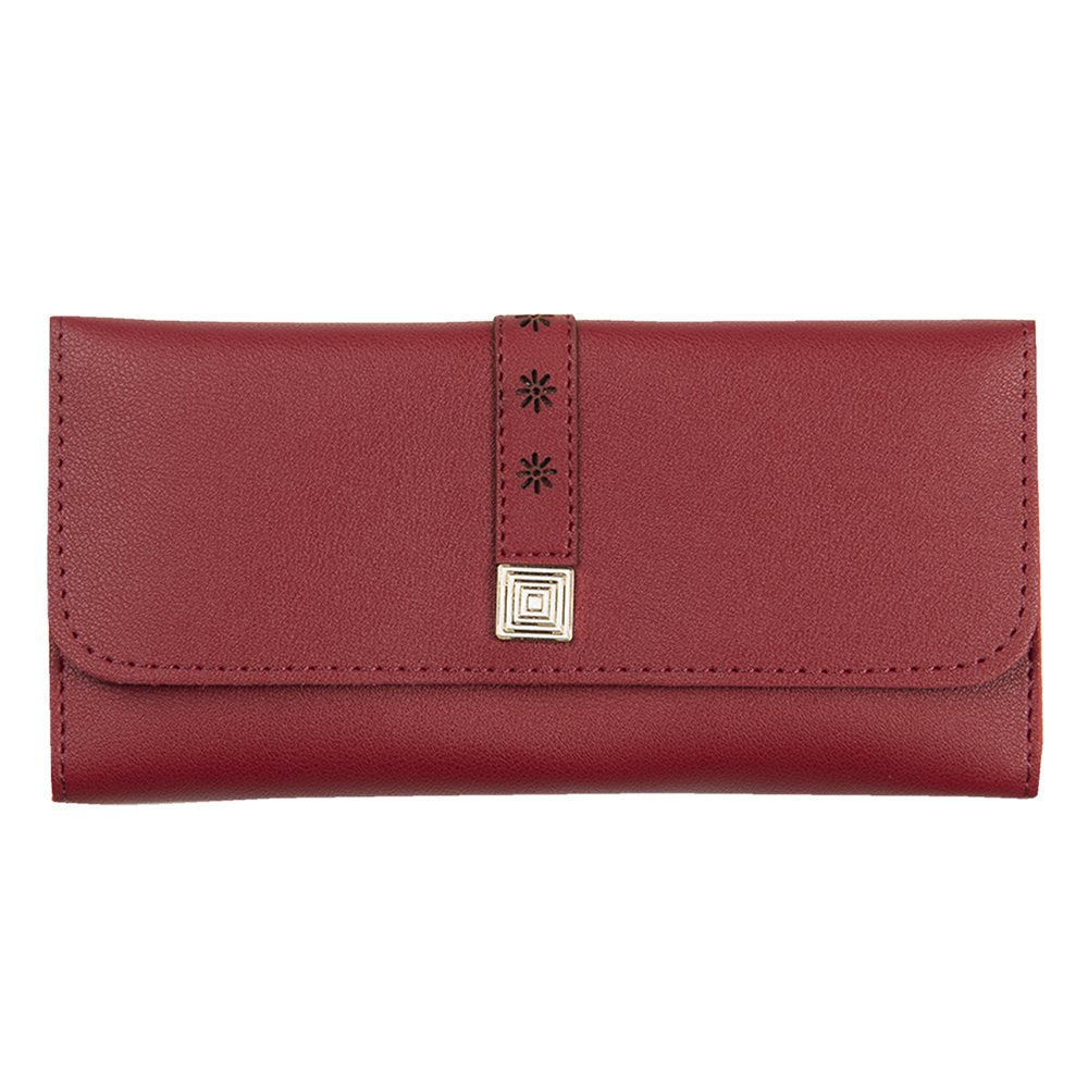 Portemonnee 19x9 cm Rood Kunstleer