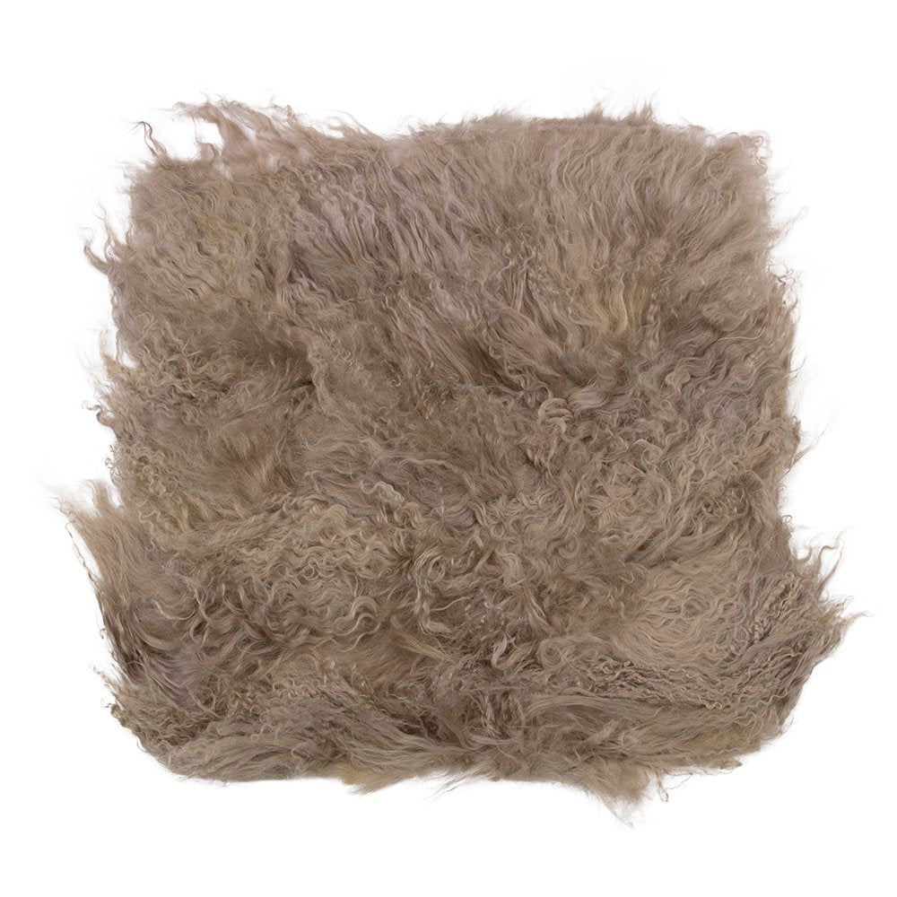Stoelvachtje schaap krulhaar beige 40x40cm