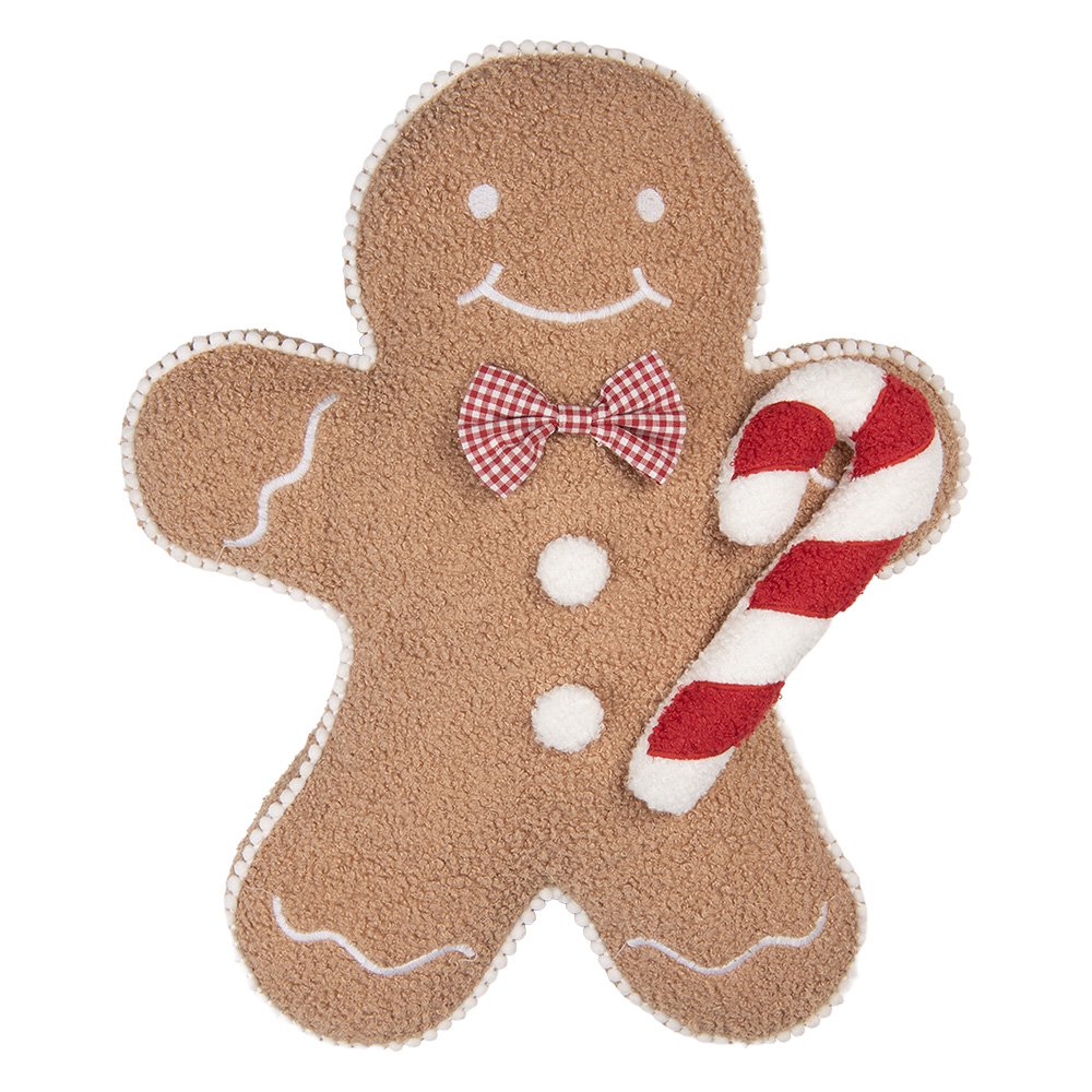 Sierkussen Gingerbread man 40x48x4 cm Bruin Polyester