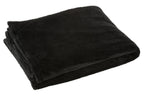 J-Line deken Snuggle - polyester - zwart