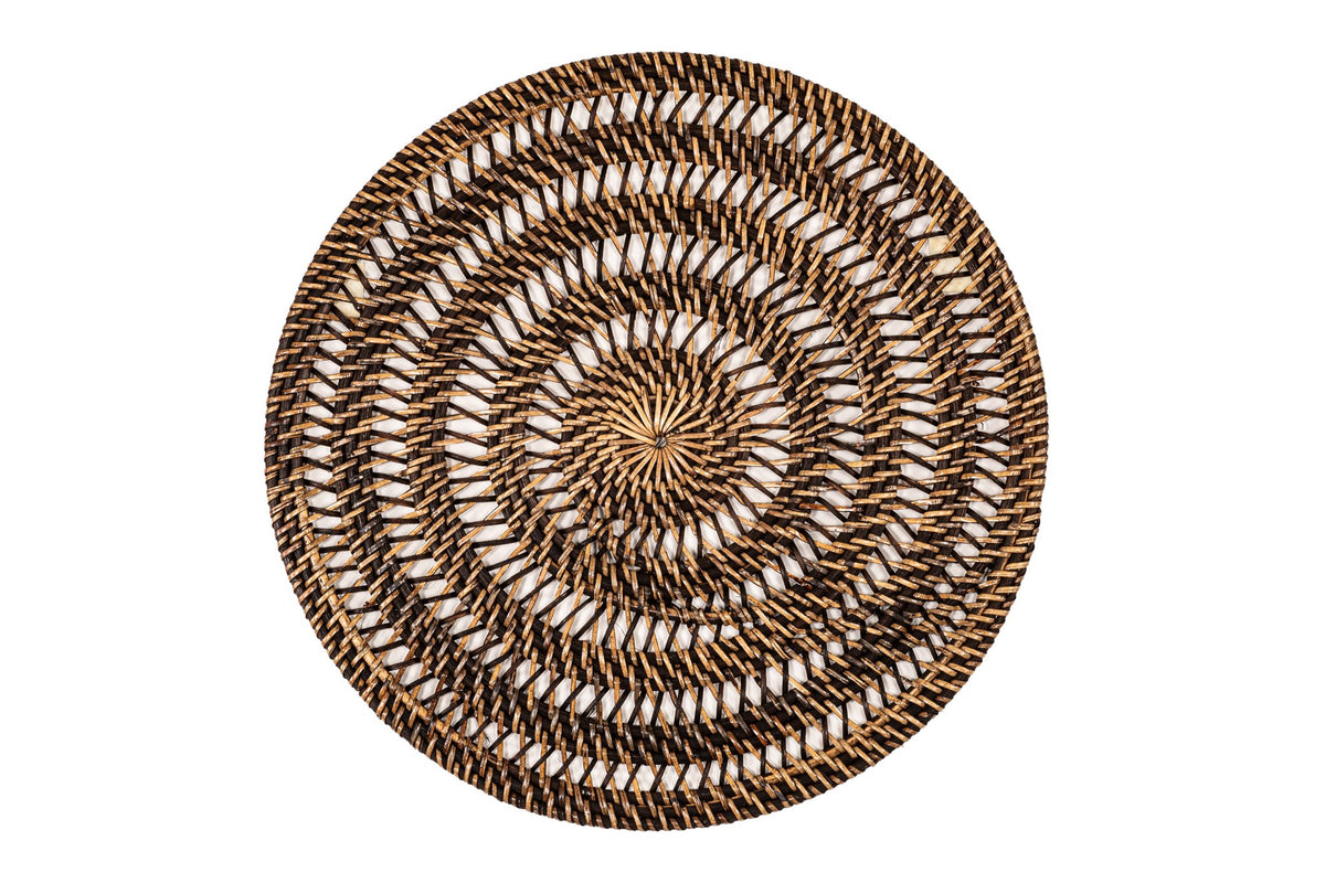 Placemat rattan spiraal - ronde - dia 36 cm
