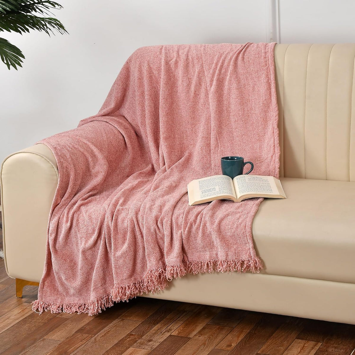 Zacht chenille deken – huishoudtextiel – polyester wafelweefsel – 130x180cm