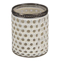 Theelichthouder Ø 7x8 cm Wit Glas Waxinelichthouder