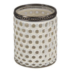 Theelichthouder Ø 7x8 cm Wit Glas Waxinelichthouder